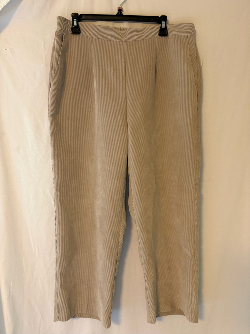 Alfred Dunner Light Taupe Corduroy Straight-Leg Pants